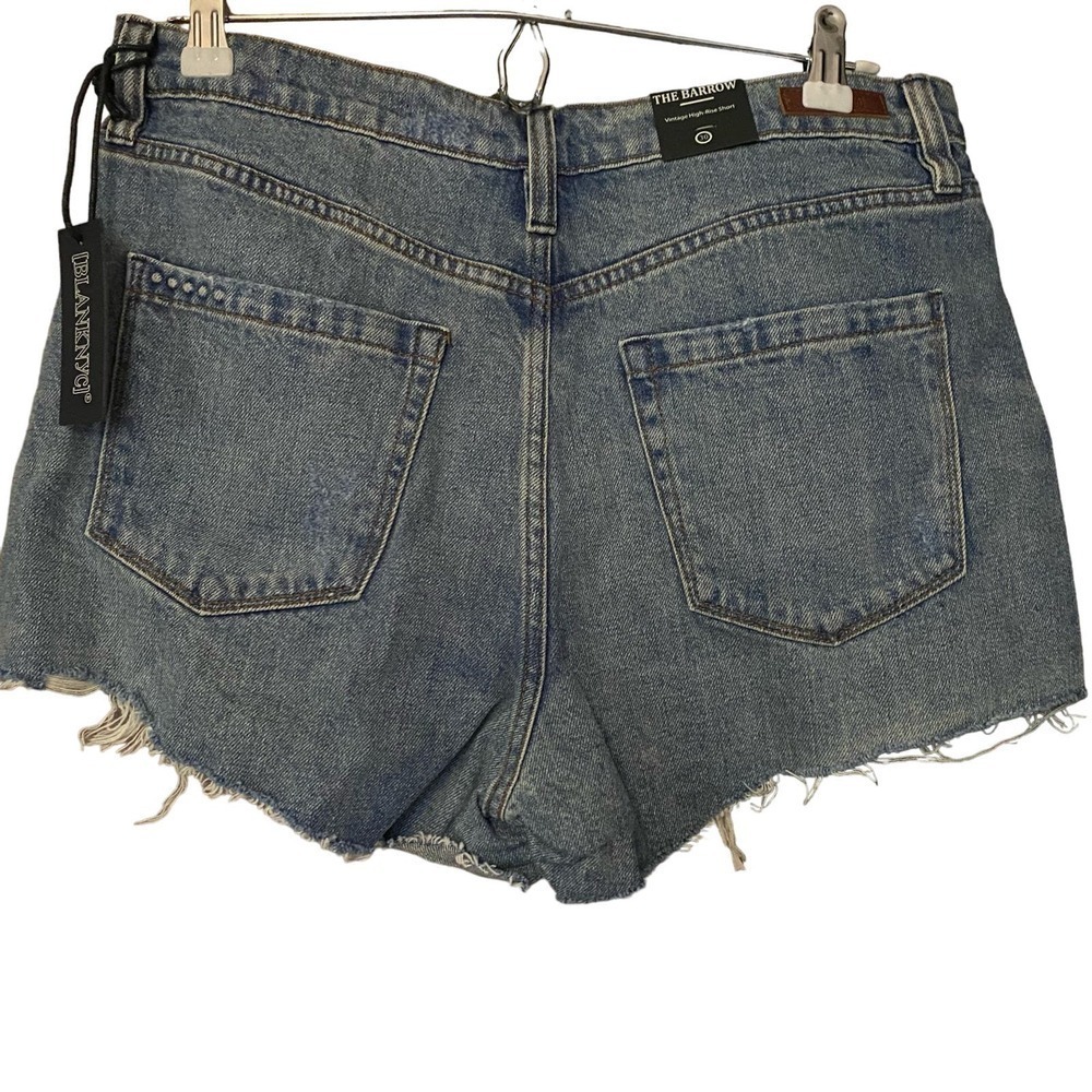 BARROW BlankNYC blue jean Vintage High Rise distressed shorts Women 30 NWT $78 - Picture 3 of 7